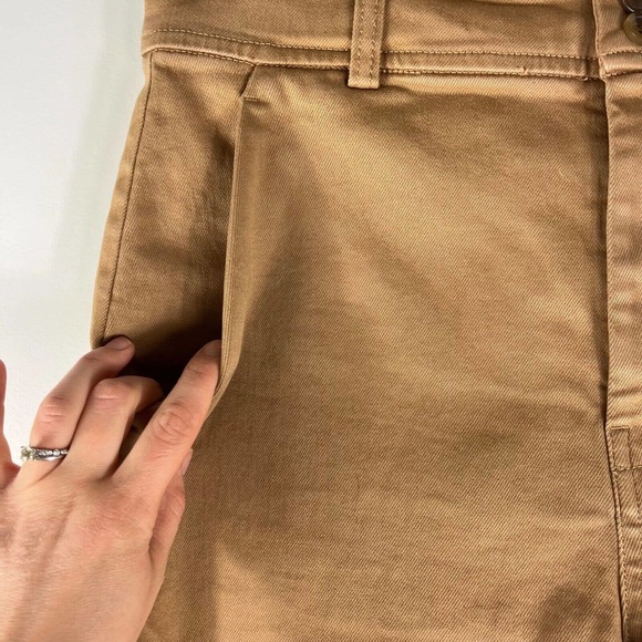 Everlane The Way-High Canvas Twill Short Women's 6 Tan Stretch - Picture 3 of 7
